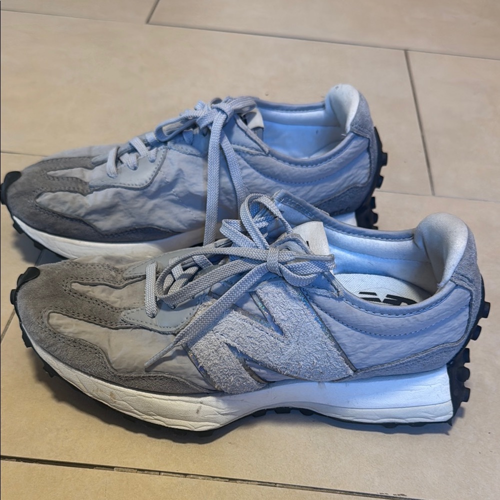 327 New Balance size 8.5 Gray and Blue Women's Sneakers